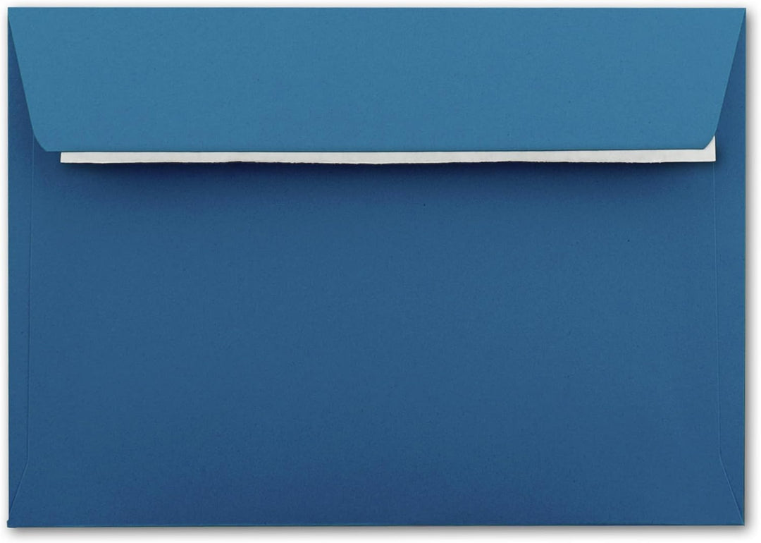 50x Briefumschläge Royalblau/Königs-blau DIN C6 Format 11,4 x 16,2 cm - Haftklebung - Kuverts ohne F