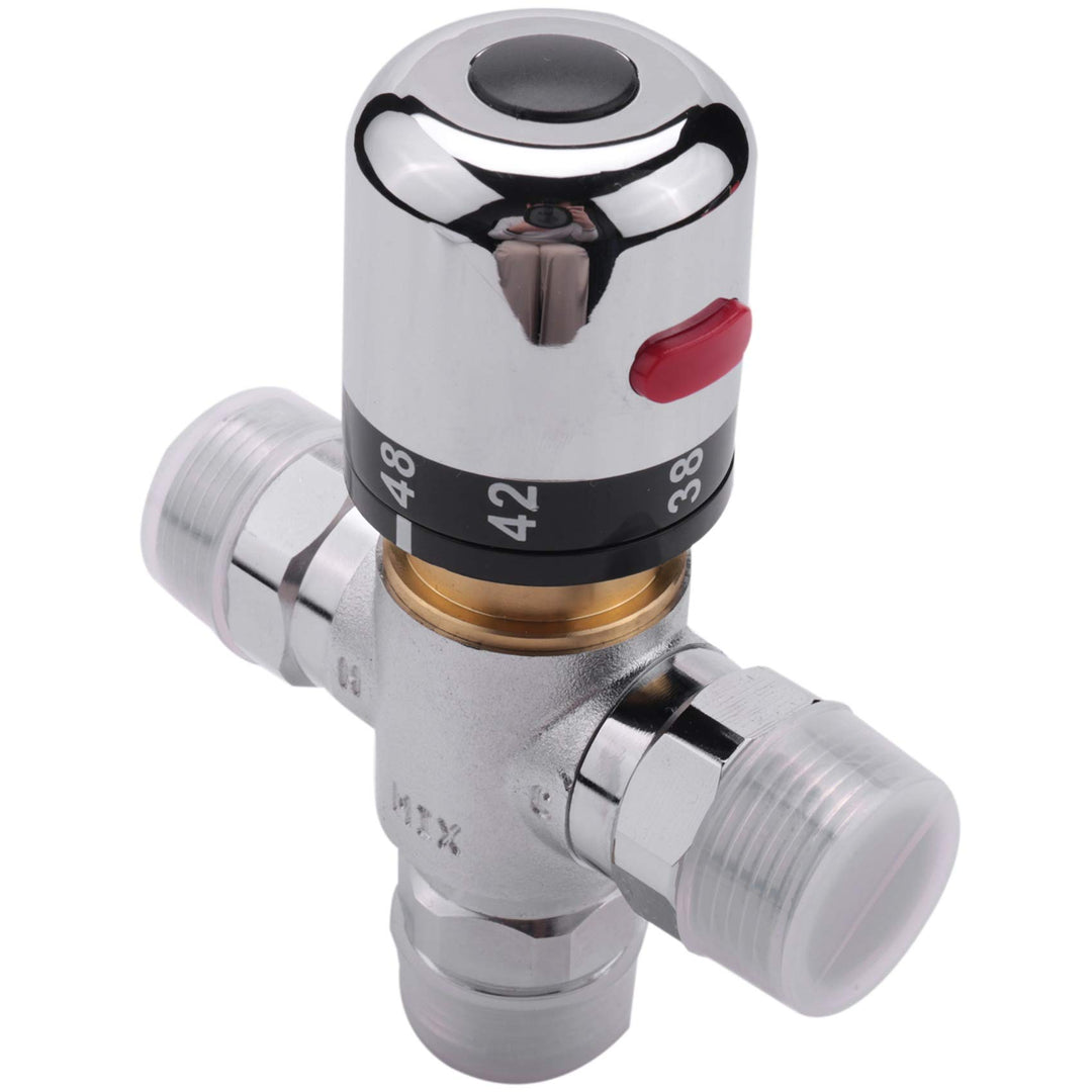 Lazycloud 3 Wege Thermostat Mischventil Aus Massivem Kupfer, 3/4 Zoll Solar Warm Wasser Bereiter, Re