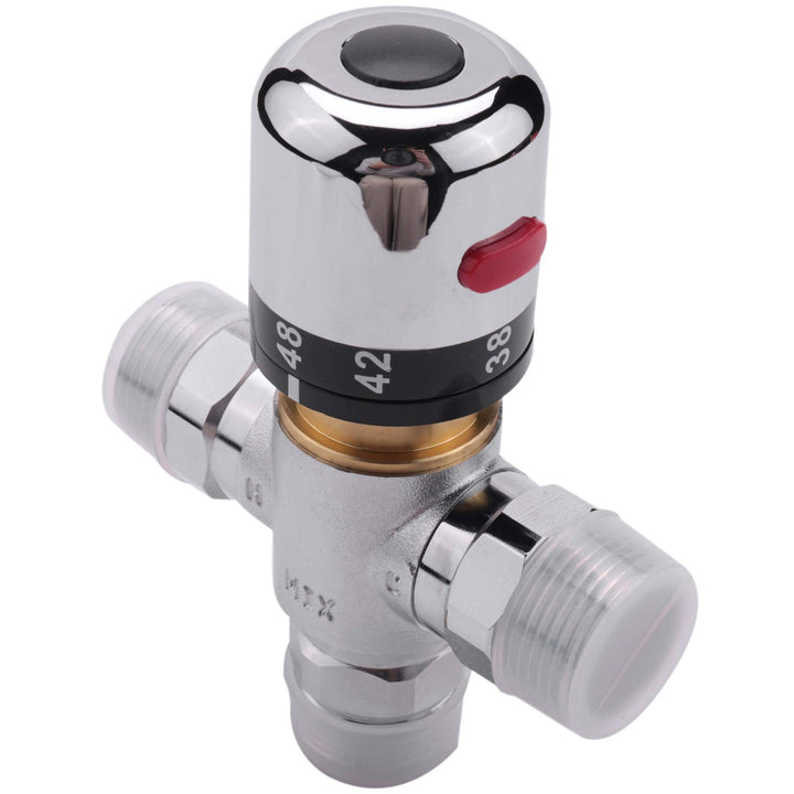 Lazycloud 3 Wege Thermostat Mischventil Aus Massivem Kupfer, 3/4 Zoll Solar Warm Wasser Bereiter, Re