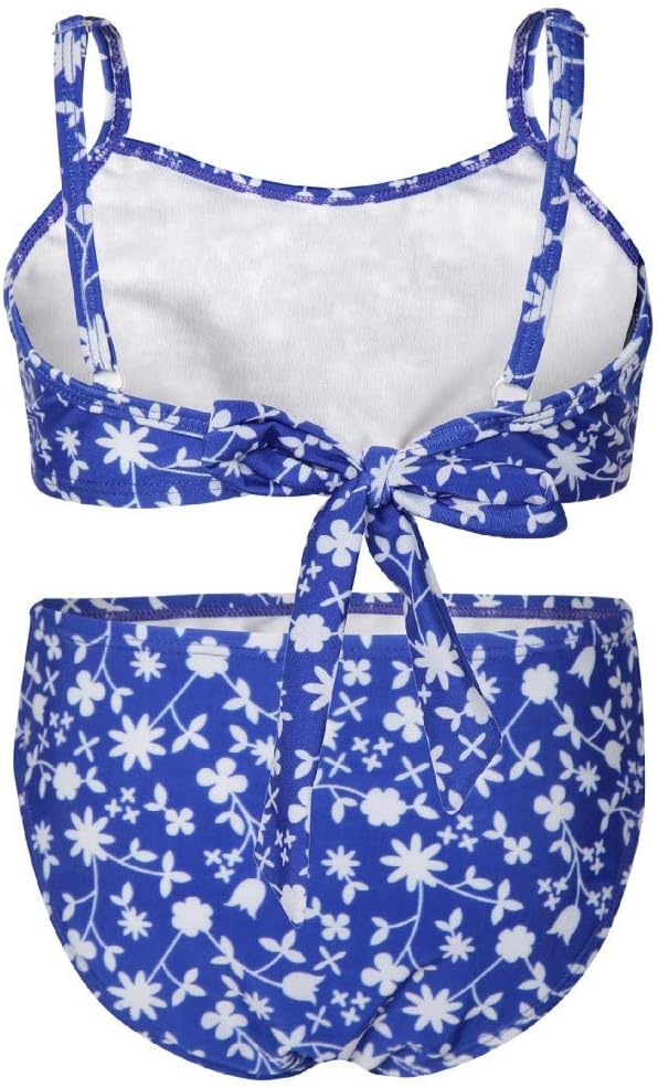 La-V Mädchen Bikini 116-122 Blau-geblümt, 116-122 Blau-geblümt