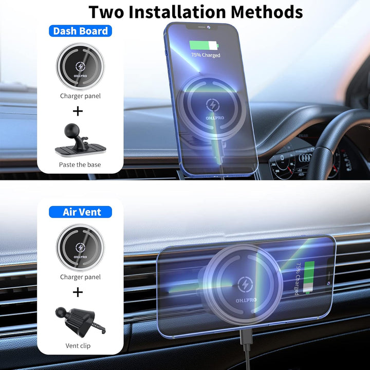 Autolüftungshalterung für magnetische Telefone, 2-in-1-Universalhalterung für das Armaturenbrett, Me