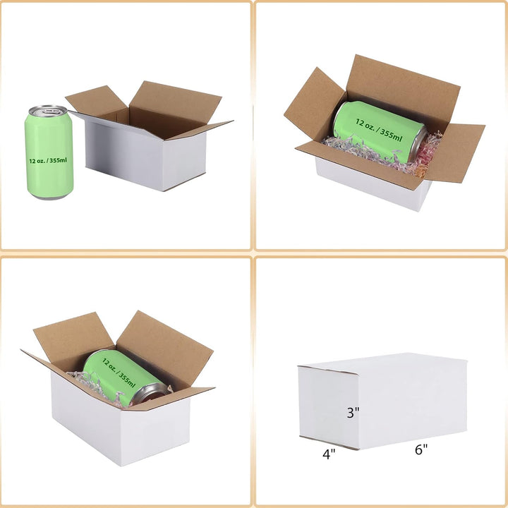 EYMPEU 40 Stück 15,3 x 10,2 x 7,7 cm Weisse Versandkarton, Kartons für kleine Gegenstände, Spielzeug