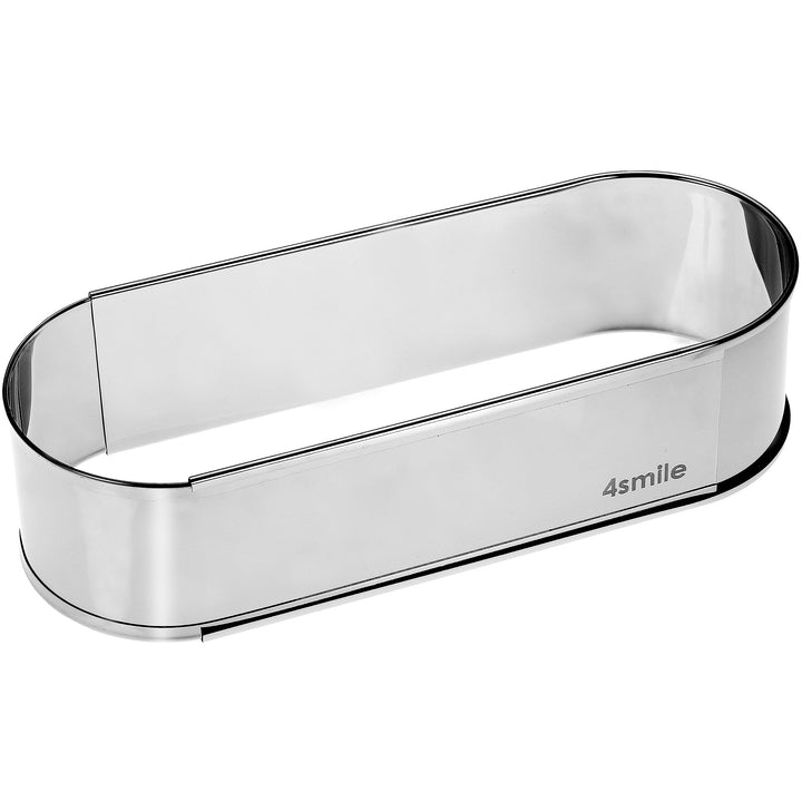 4smile Stollenbackform - Brotbackform oval aus Edelstahl – Stabile Kastenform verstellbar – Ideal al