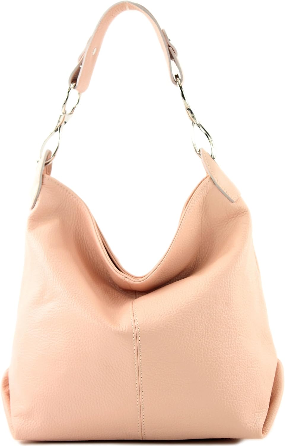 modamoda de T168 Damen Leder Schultertasche, handmade in Italy Rosa2, Rosa2