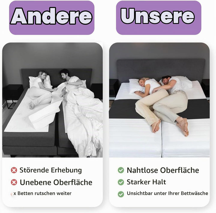 Liebesbrücke für Matratzen 230x50cm,Matratzenkeil Kombinieren Sie Zwei Matratzen zu Einem Bequemen D