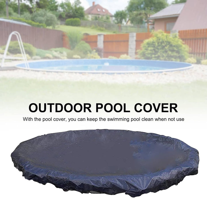 Qihuyi Pool Poolabdeckung Runde, 366CM/122CM/162CM Wasserdichtes Oxford-Tuch Abdeckplane für Schwimm