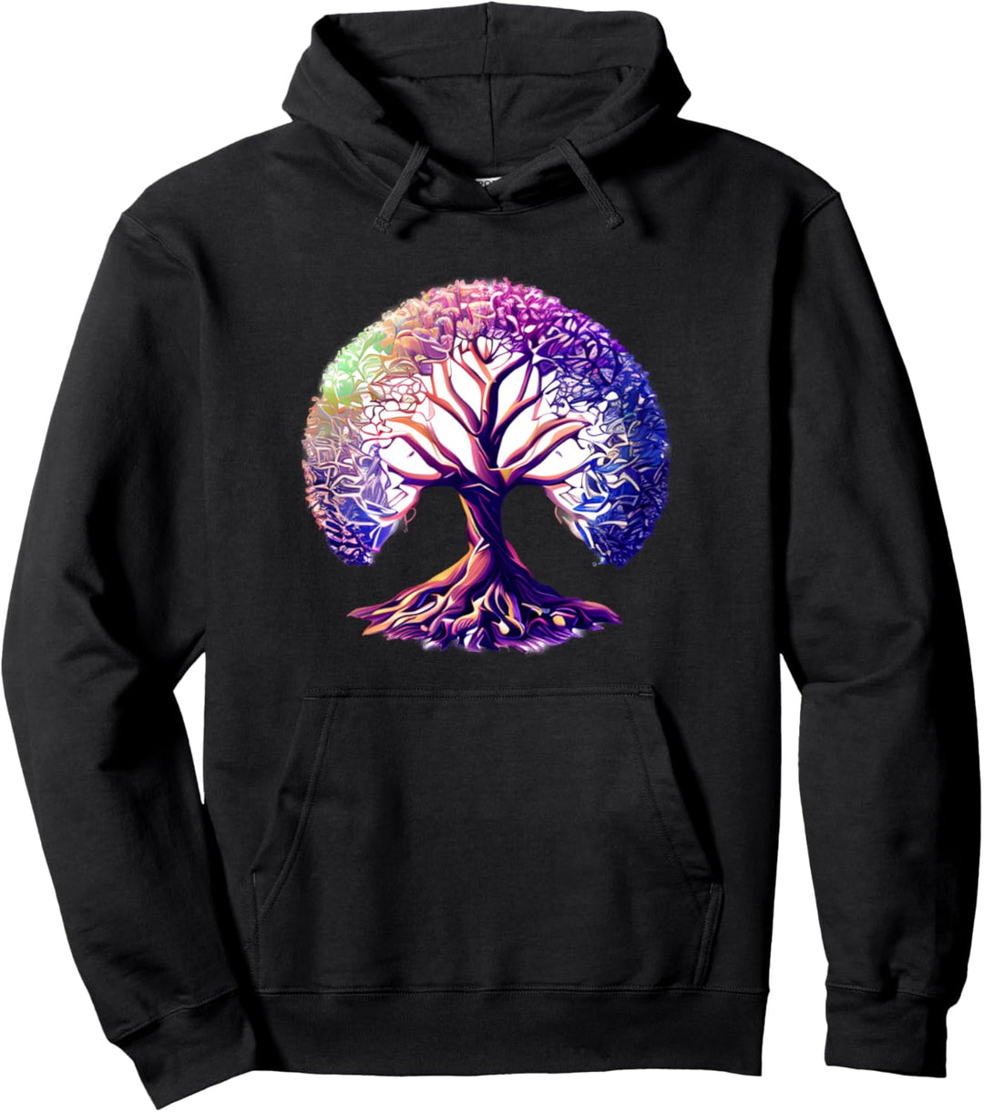 Lebensbaum Spiritualität Yoga Meditieren Baum des Lebens Pullover Hoodie