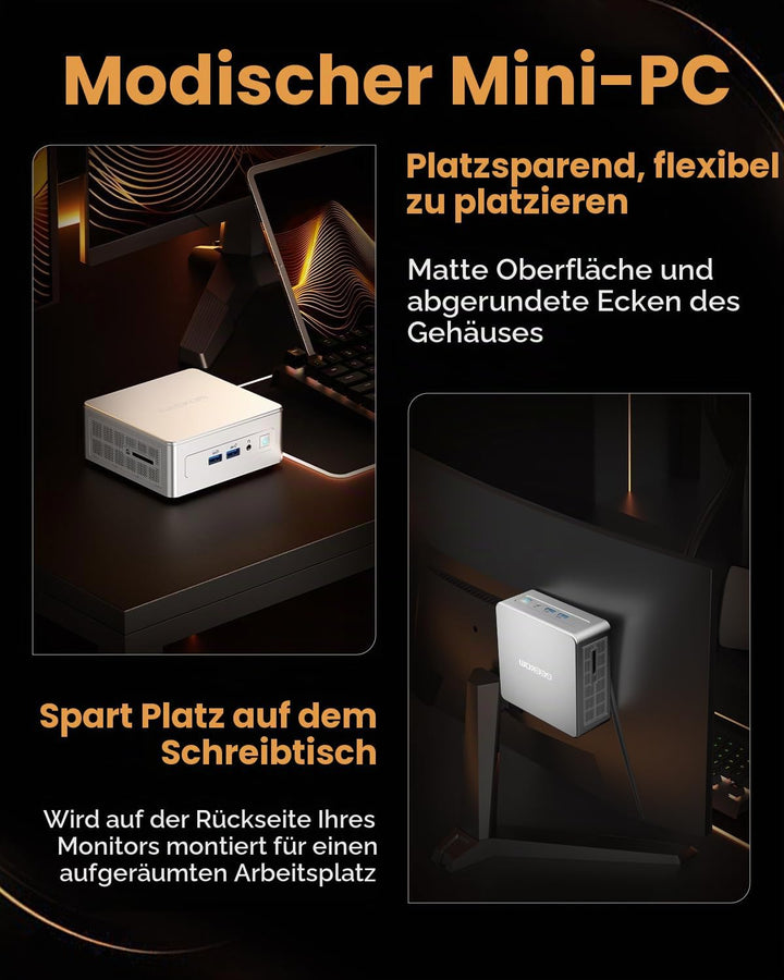 GEEKOM Mini PC Window 11 Pro, AE7 Ryzen 9 7940HS(bis zu 5,2 GHz) mit 8 Kerne 16 Threads, 32GB DDR5 1