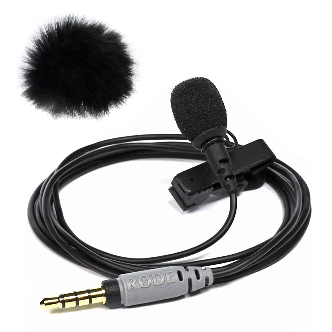 Rode SmartLav+ Ansteck-, Lavalier-Mikrofon für Smartphone/Tablet + keepdrum WS05 Mini Fell-Windschut