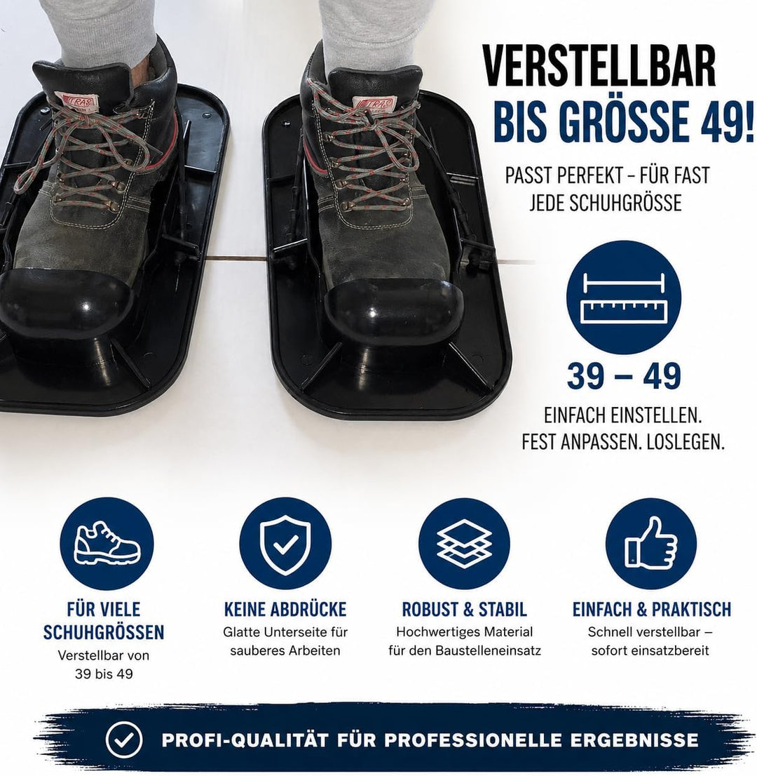 Uzman-Versand Profi Industrie Estrichschuhe, Bau Glättschuhe Betonschuhe Fliesenschuhe, glatte Unter
