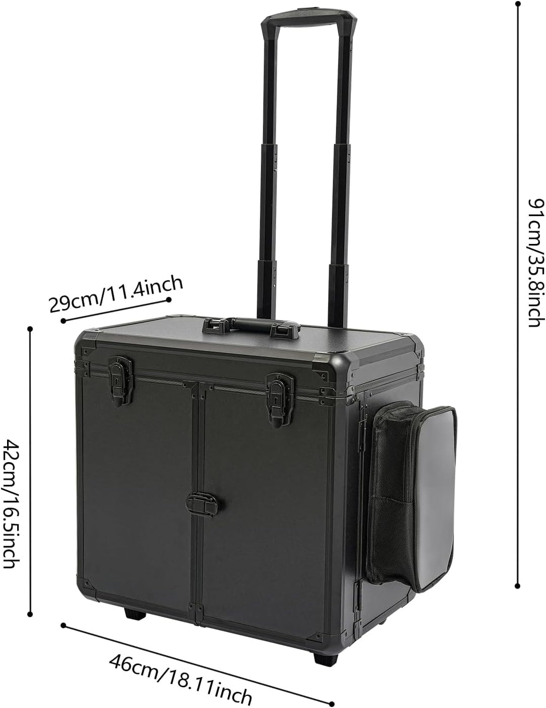 Mobile Fusspflegekoffer Höhe 91cm Grosse Kapazität Fusspflege Trolley Kosmetikkoffer Multikoffer mit