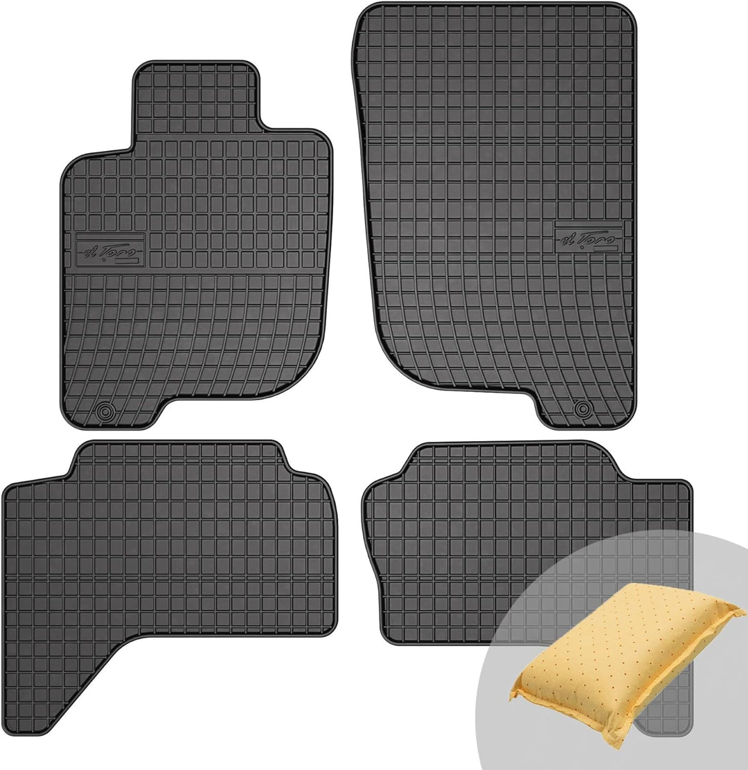 FROGUM EL Toro Gummimatten Ganzjähriges-Set von Autofussmatte Auto Fussmatten für Mitsubishi L200 IV
