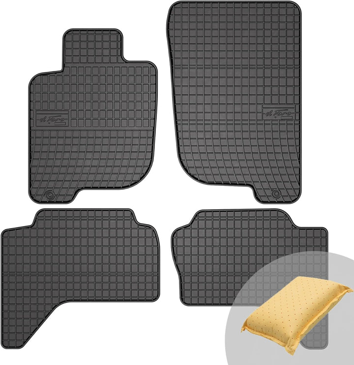FROGUM EL Toro Gummimatten Ganzjähriges-Set von Autofussmatte Auto Fussmatten für Mitsubishi L200 IV