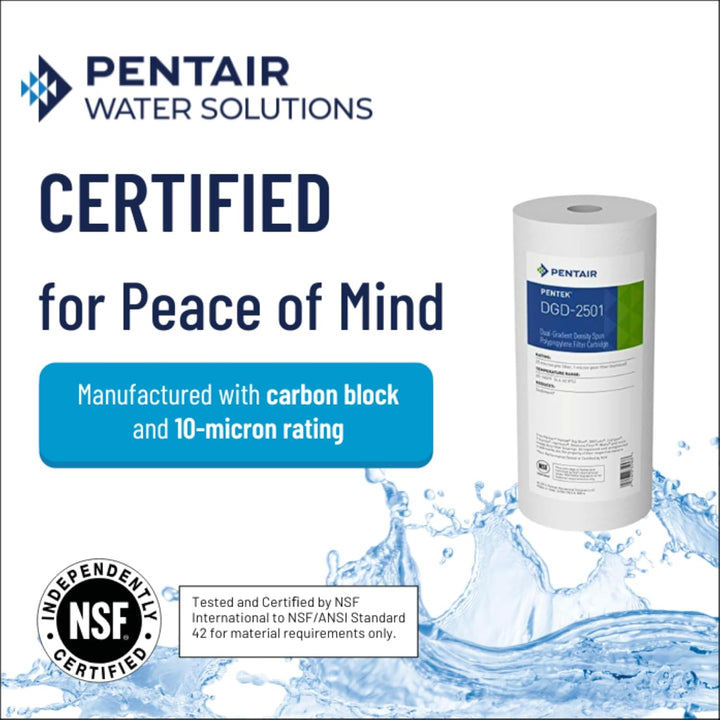 Pentair Pentek DGD-2501 155359-43 Big Blue Sediment-Wasserfilter, 11,4 x 25,4 cm, 100% reines Polypr