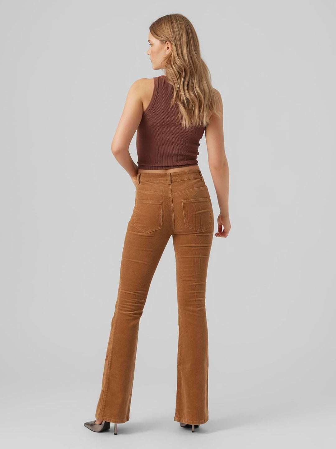 VERO MODA Female Hose VMSIGA Hohe Taille Hose XS Braun / Tobacco Brown, XS Braun / Tobacco Brown