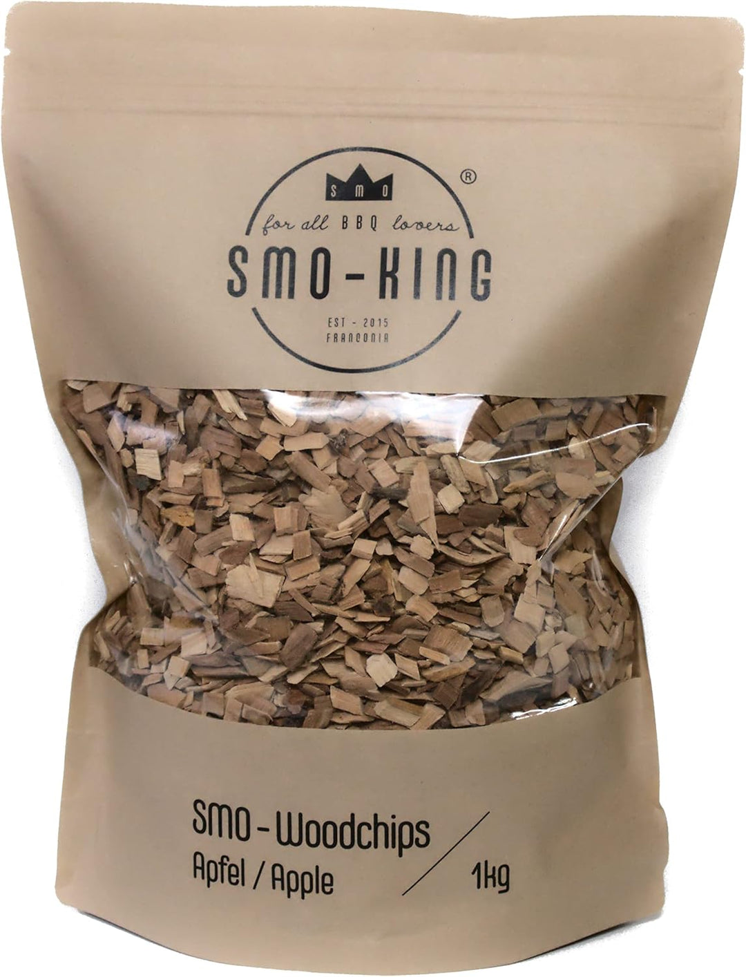 SMO-KING Woodchips BBQ-Bundle | Erle - Hickory - Kirsche - Apfel | Räucherchips, Räucherholz, Räuche