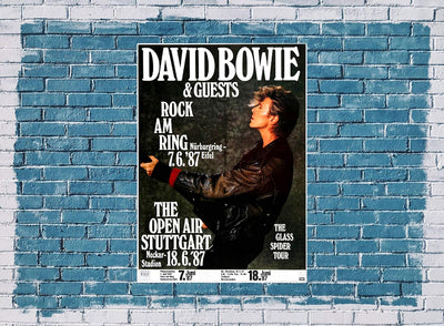 David Bowie - Glass Spider, Stuttgart 1987 » Konzertplakat/Premium Poster | Live Konzert Veranstaltu