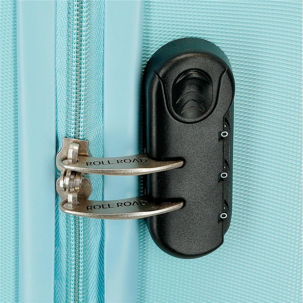 Flex Hartschalenkoffer aus ABS-Material, Seitliches Zahlenschloss, 4 Doppelrollen Handgepäck, Prakti