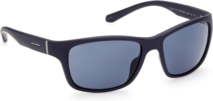 Skechers Herren Se6117 Sonnenbrille, Matte Blue/Blue, 58