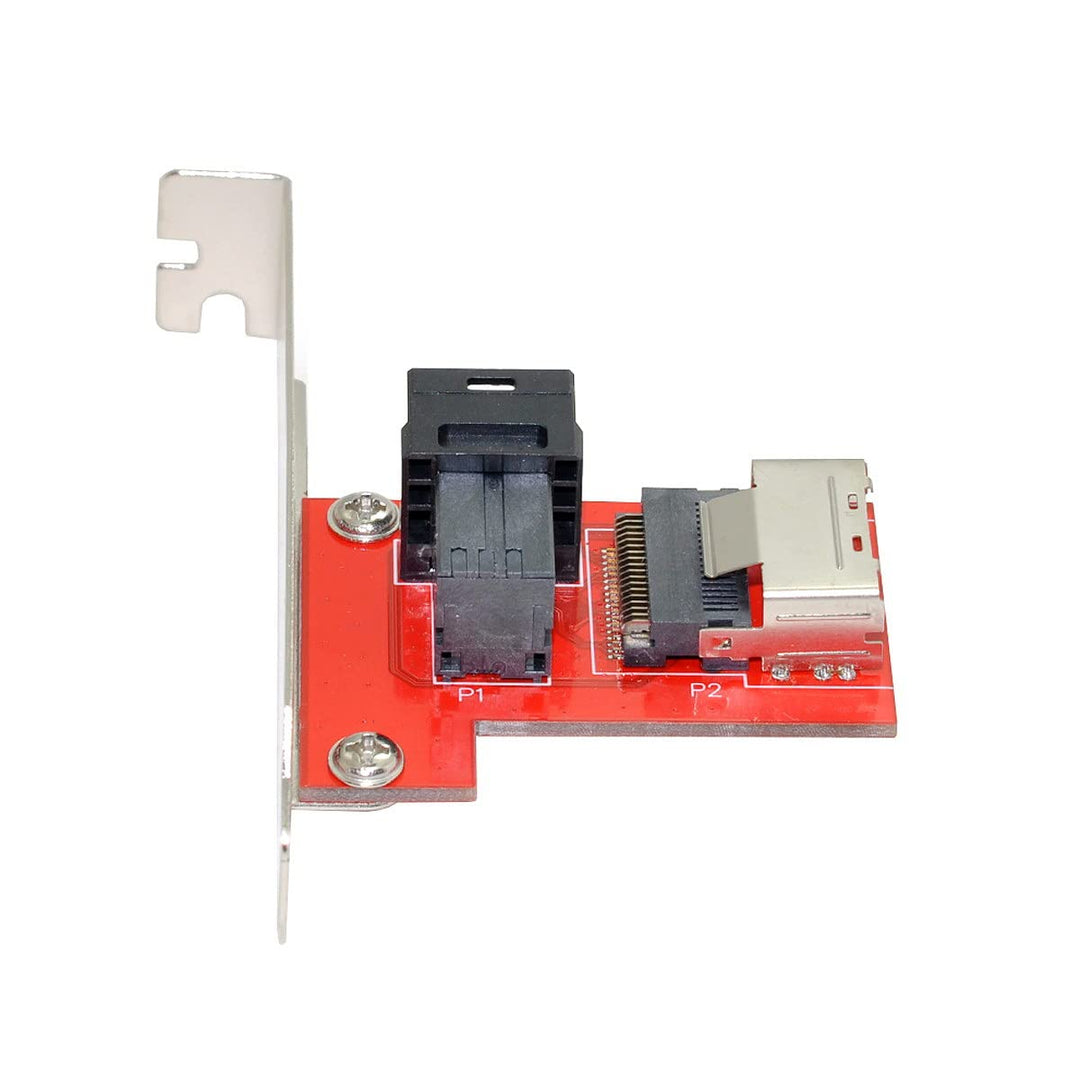 cablecc PCI-Express 4.0 Mini SAS SFF-8087 auf SAS HD SFF-8643 PCBA-Buchsenadapter mit Halterung SFF-