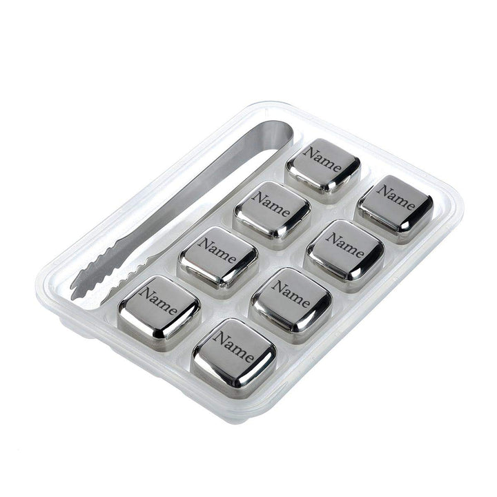 polar-effekt Edle Whiskysteine in Silber mit Wunschgravur - Tolles Geschenk - Kühlsteine - Ideal für