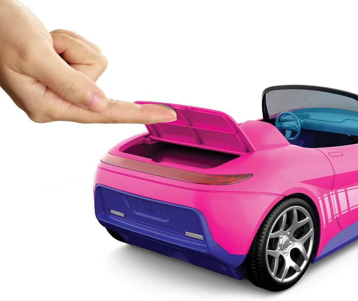 Hot Wheels Barbie Spielzeugauto, ferngesteuertes pinkfarbenes Cabrio, Platz für 2 Barbie-Puppen und