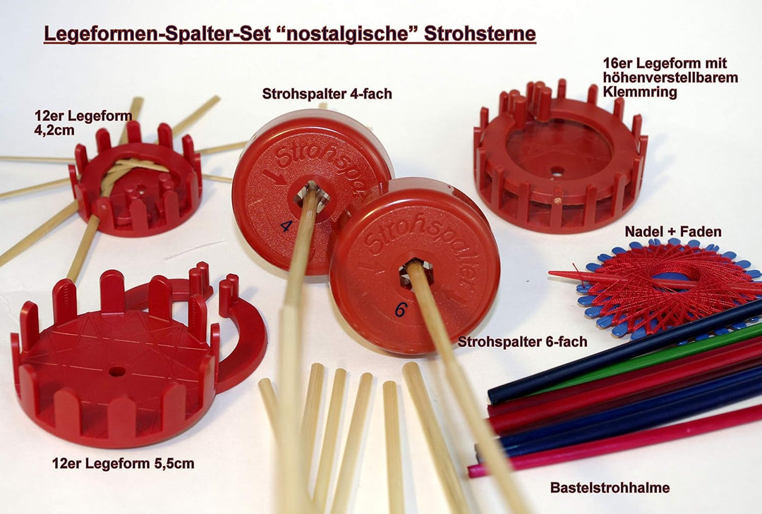Bastelset Strohstern-Nostalgie, mit Anleitungsbuch