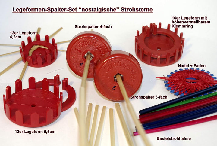 Bastelset Strohstern-Nostalgie, mit Anleitungsbuch