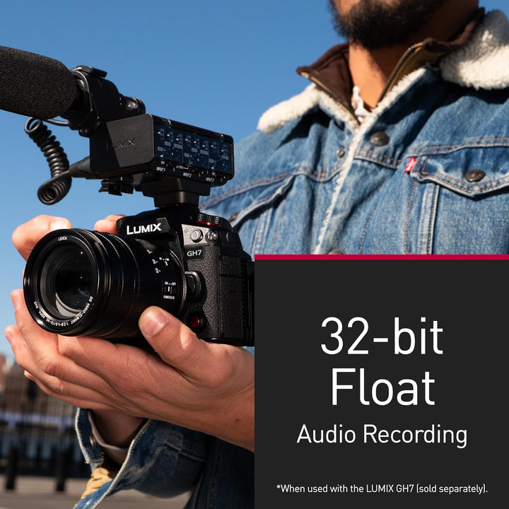 Panasonic Lumix DMW-XLR2 XLR-Mikrofonadapter für die Panasonic Lumix DC-GH7, 32-Bit-Float-Aufnahme,