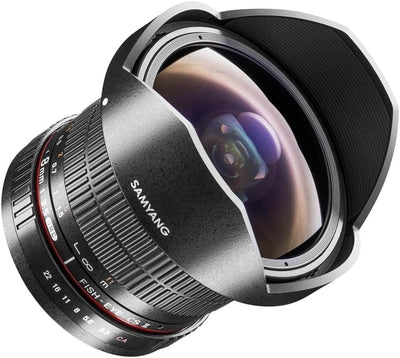 Samyang 3.5/8mm Objektiv Fisheye II DSLR Sony A manueller Fokus Fotoobjektiv, Superweitwinkelobjekti