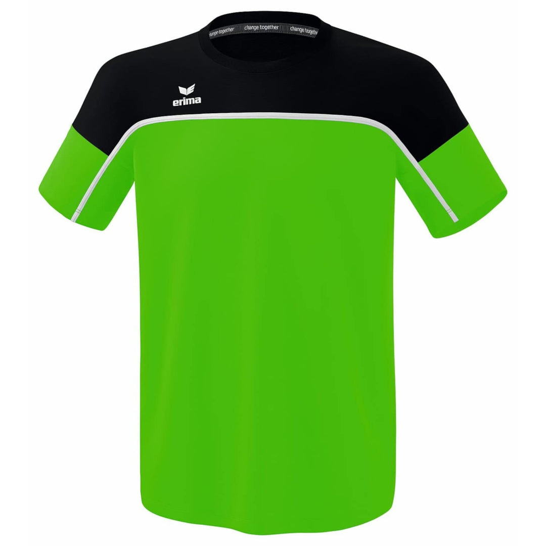 Erima Unisex Kinder "CHANGE by erima" funktionelles T-Shirt 140 Green/Schwarz/Weiss, 140 Green/Schwa
