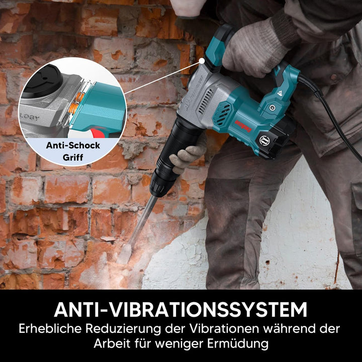 ENEACRO SDS-Max Abbruchhammer Stemmhammer für Beton, 1300W 20 Joule Schwerlast Elektrischer Schlagha