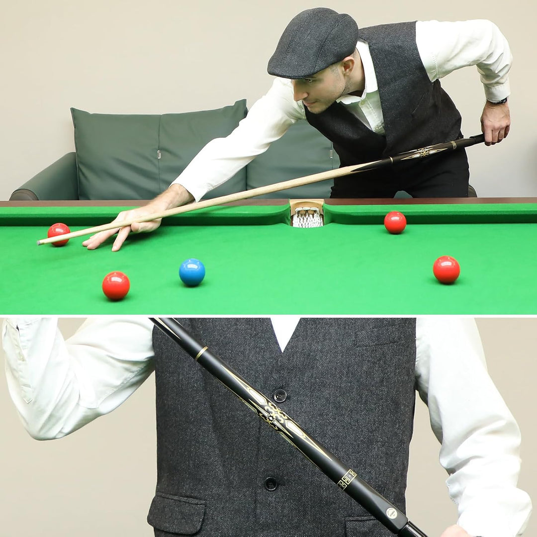 144,8 cm handgefertigter Snooker-Queuestab mit Verlängerung, langlebige Eschenholz-Konstruktion, pro
