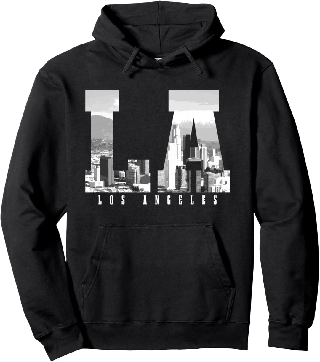 LA Los Angeles California Skyline USA Vintage Souvenir Pullover Hoodie