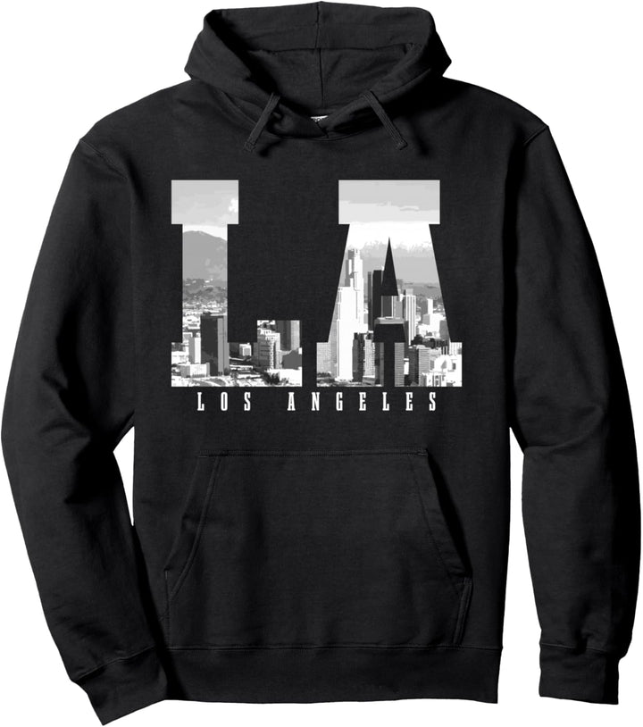 LA Los Angeles California Skyline USA Vintage Souvenir Pullover Hoodie