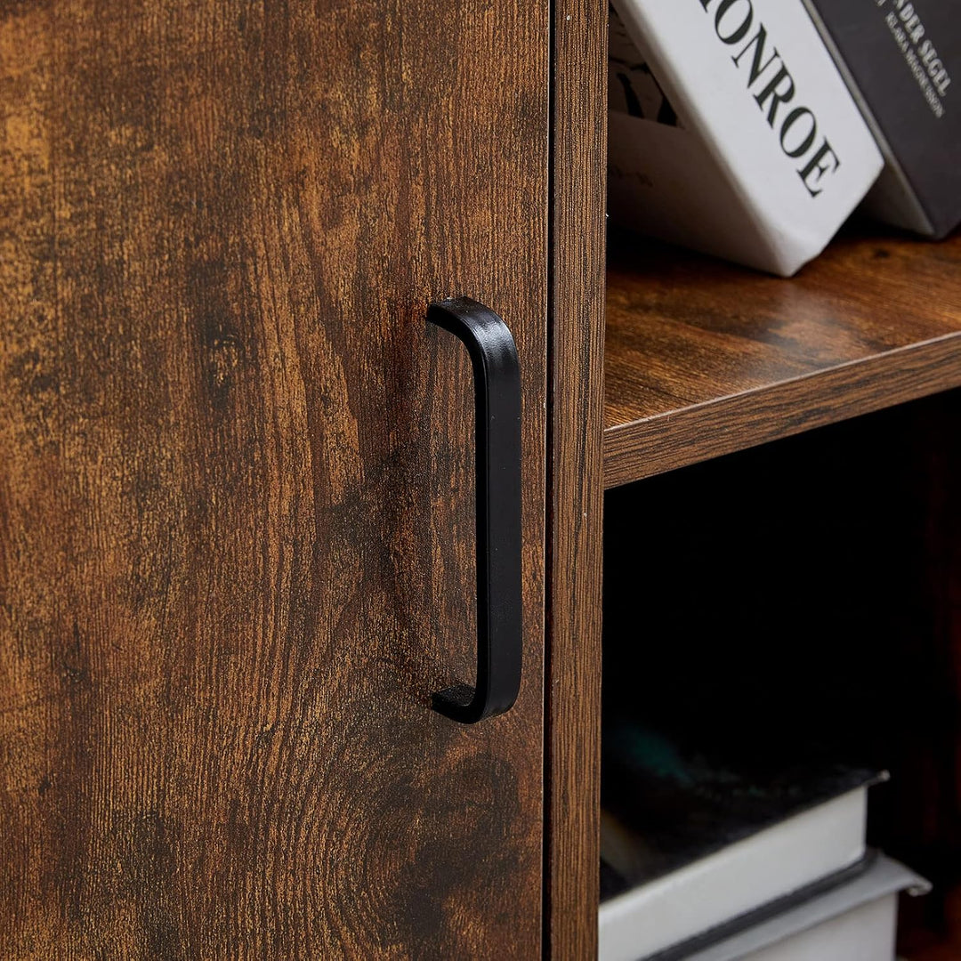 TUKAILAI Rollcontainer Abschliessbar mit 3 Schubladen, Lagerung Fach und Offene Regale, Aktenschrank