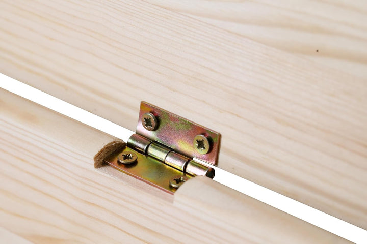 Pinus - Holzkiste mit Deckel auf Rollen, 90x48x51 cm, Gross Holzbox über Spielzeug, Ideal Spielzeugk