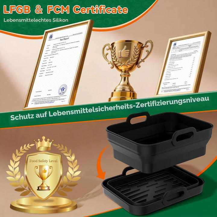 27 Artikel Heissluftfritteuse Zubehör für Ninja 9.5L Air Fryer DZ400EU, DZ400EUSTGD/AF400EU, AF400EU