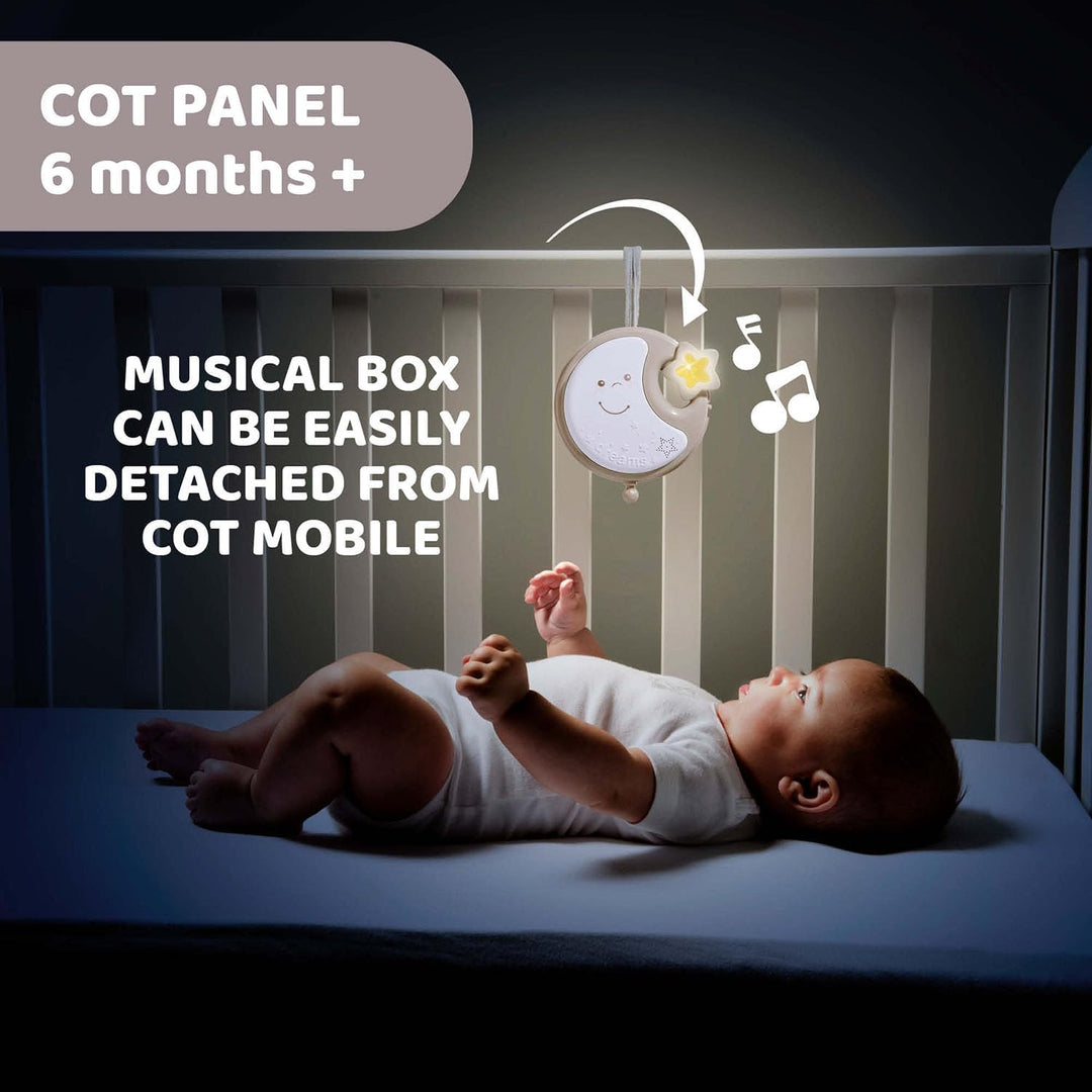 Chicco Next2Dreams Babybett Mobile mit Licht und Musik - 3 in 1 Baby Mobile Kompatibel mit Next2Me B