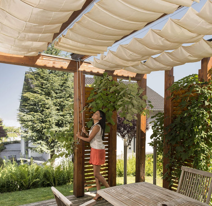 Windhager Sonnensegel für Seilspanntechnik, Wintergarten und Terrassen Beschattung, Seilspannmarkise