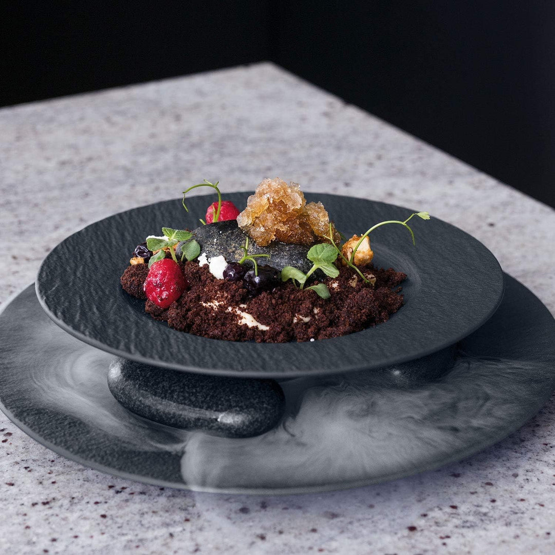 Villeroy &amp; Boch - Manufacture Rock Starter-Set, 6 tlg., Premium Porzellan, Schwarz &amp; Manufacture Roc