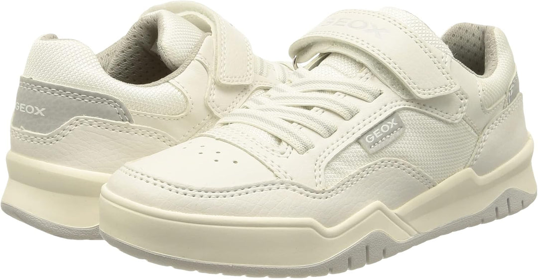 Geox Jungen J Perth Boy B Sneakers 28 EU White Lt Grey, 28 EU White Lt Grey