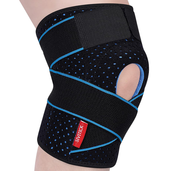 SIVITICK Kniebandage Damen Männer Einstellbare Kniestütze mit Seitenstabilisatoren & Patella Gel Pad