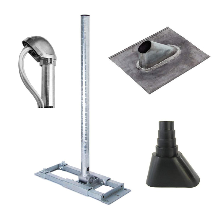 Premium X Deluxe X90-48 Dachsparrenhalter 90cm Satelliten Mast SAT Sparren Dach-Halterung Blei Dach-