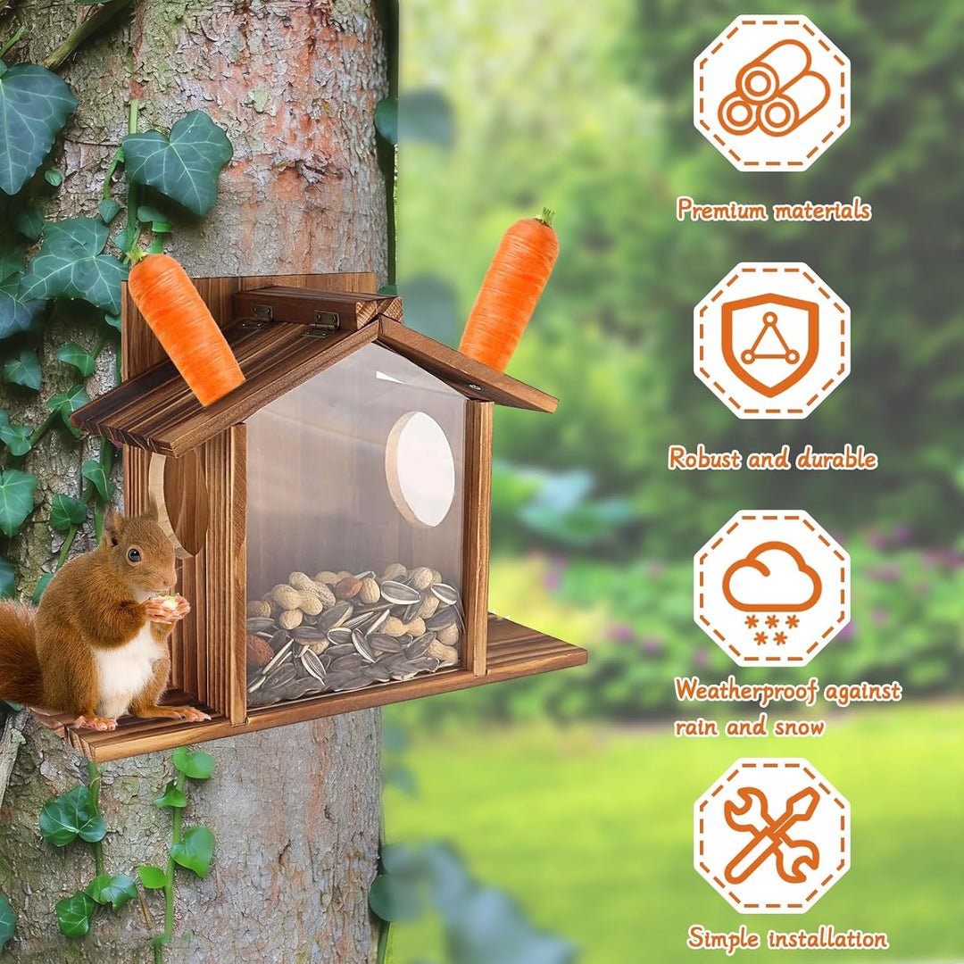 Eichhörnchen Futterhaus Eichhörnchen Haus Eichhörnchen Futterstation Wetterfest aus Verschraubtem mi