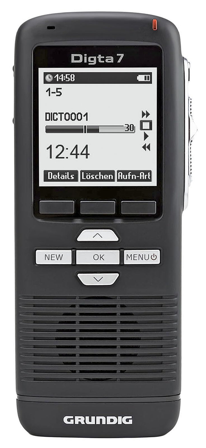Grundig Digitales Diktiergerät Digta 7 (PDM7020-12), Handdiktiergerät inklusive Diktiersoftware, 160