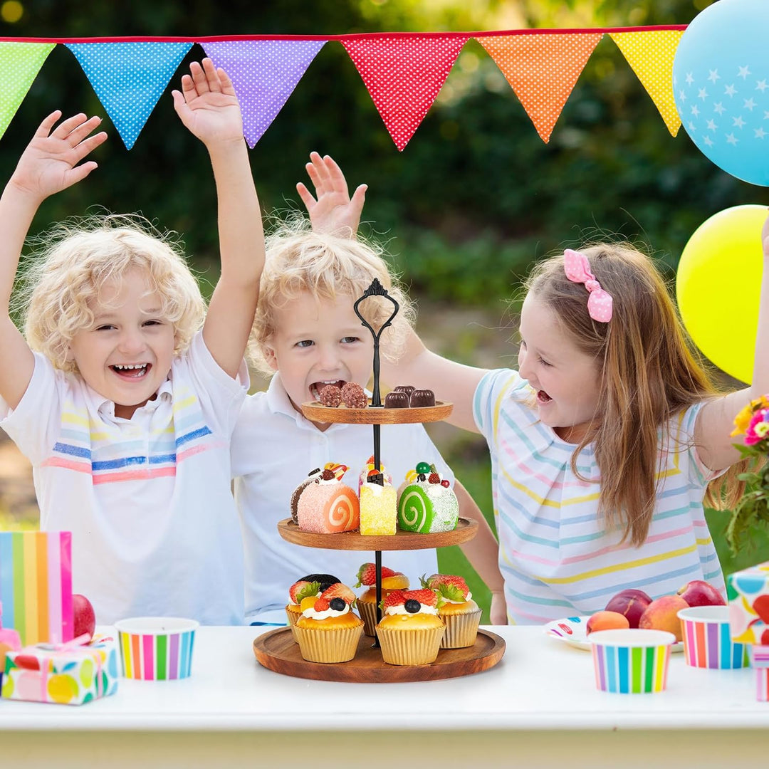 Etagere Tortenständer/Cupcake Ständer aus Holz | Kuchenplatte Kuchenständer Halter Servierständer mi