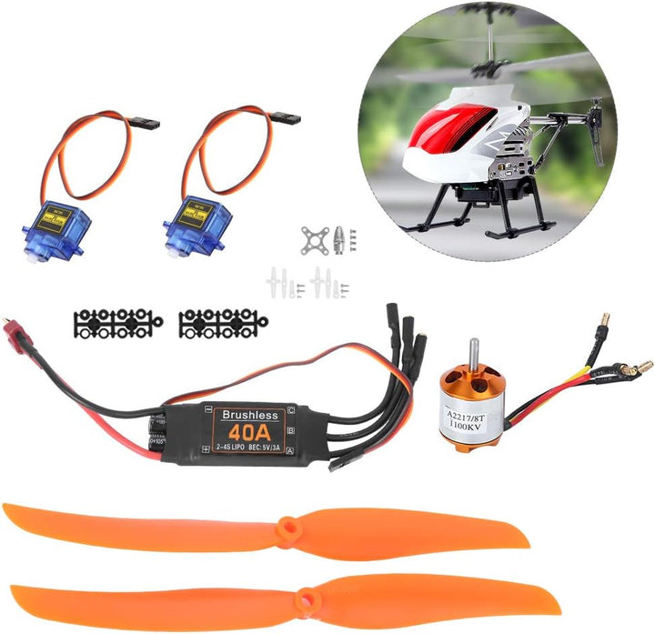 Keenso A2217 1100KV Bürstenloser Motor, 40A Regler mit Sicherheitsschutz, SG90 9G Mikroservo für RC-