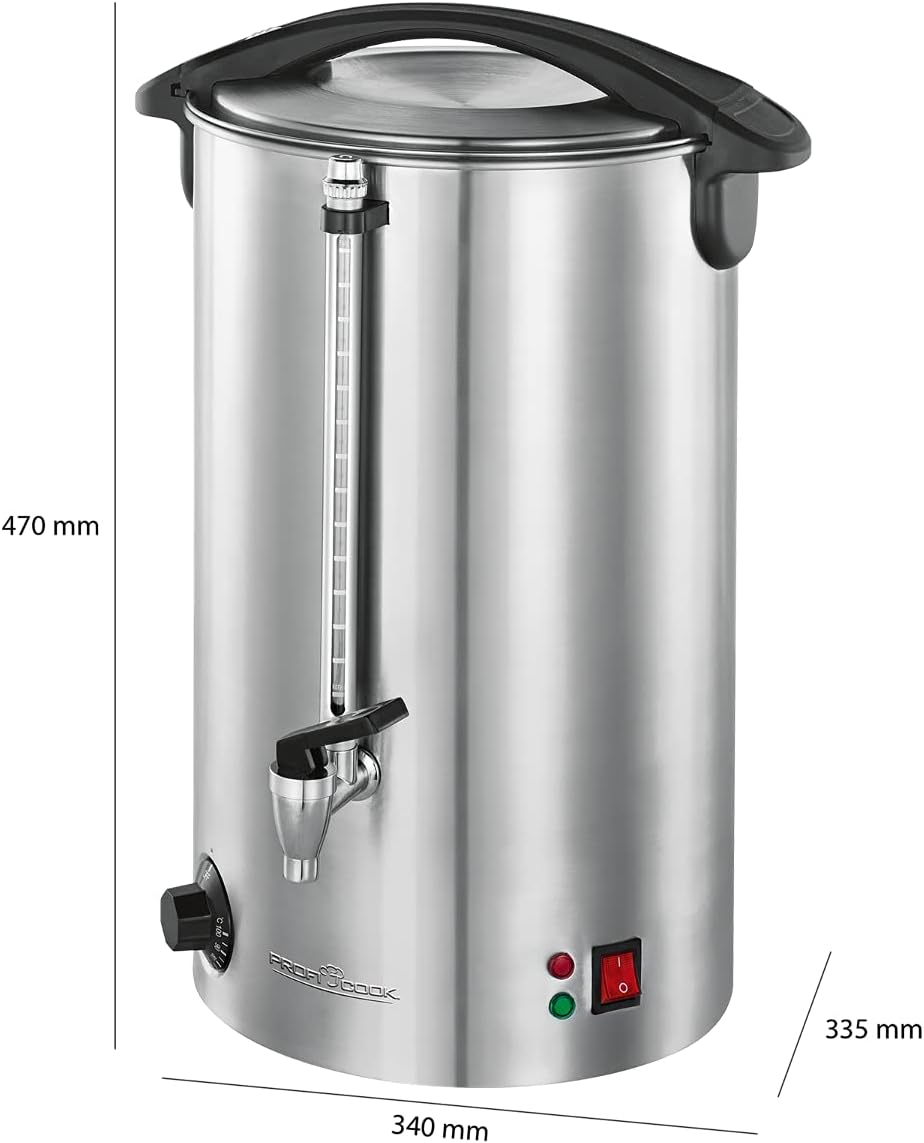 ProfiCook PC-HGA 1111 Heissgetränkeautomat, zum Erhitzen und Warmhalten von z.B. Glühwein/Kaffee/Tee