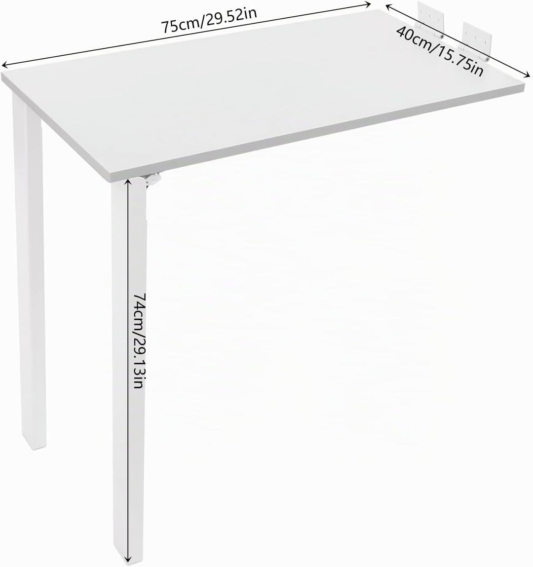 Wandklapptisch Esstisch Tischplatte 75x40 cm Klapptisch Bartisch Küchentisch für die Wand im Büro Es